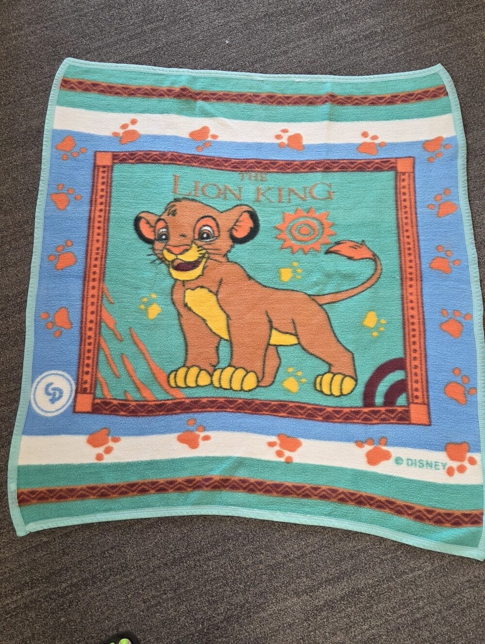 Vintage 90s Lion King SIMBA Blanket EUC